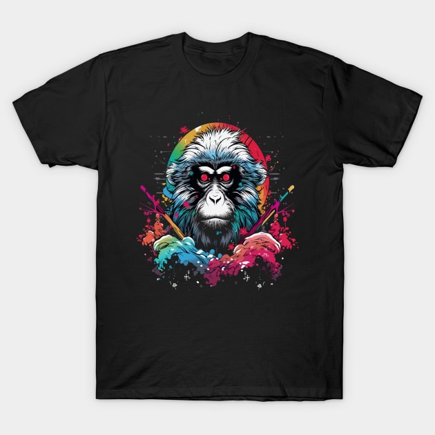 Snow Monkey T-Shirt by JH Mart